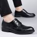 Men's Hollow Out Dress Leather Shoes Height Increasing Business Formal Shoes_vogvips.com