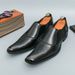 Men's Slip-On Pointed Toe Loafers - British Style Two-Tone Casual Shoes For Work & Formal Occasions_vogvips.com