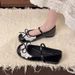 French Soft-soled Mary Jane Single Shoes Women's Thick Heel Light Mouth Versatile Evening Wind With Skirt Grandma Shoes_vogvips.com