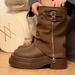 Petite British Style Thick-Soled High-Top Martin For Women 2025 New Autumn Winter Slimming Short Boots_vogvips.com