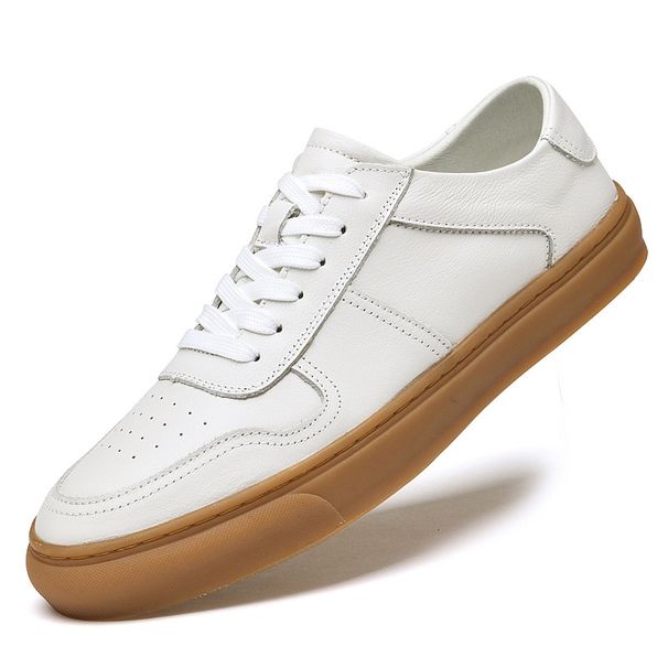 Large Size Men's Shoes Breathable Little White Shoes Men's Casual First Layer Shoes Sports Board Shoes Men_vogvips.com