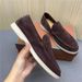 LP 2025 New Casual Low Heeled Cowhide Dark Brown Leather Shoes For Lazy People To Step On Loafers_vogvips.com