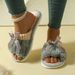 Foreign Trade Home Slippers Flat-bottomed Slippers Women's Outer Wear Bow Cotton Slippers Outer Wear Trend Non-slip Slippers_vogvips.com