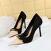 Women S Banquet High Stiletto Heels Shallow Mouth Color Matching Pointed Metal Chain Decoration Women Shoes_vogvips.com