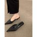 European And American Style Mules, Niche Popular Slippers For Outdoor Wear, Square Open Back, 2025 Spring/summer New_vogvips.com