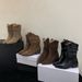 Chunky Heel French Pointed Toe Western Cowboy Short Boots For Women 2025 Autumn Winter New Style_vogvips.com