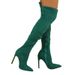 Women's Shoes Pointed Toe Fashion Outdoor Chunky Heel Inner Zipper Colorful Women's Boots 35 42_vogvips.com