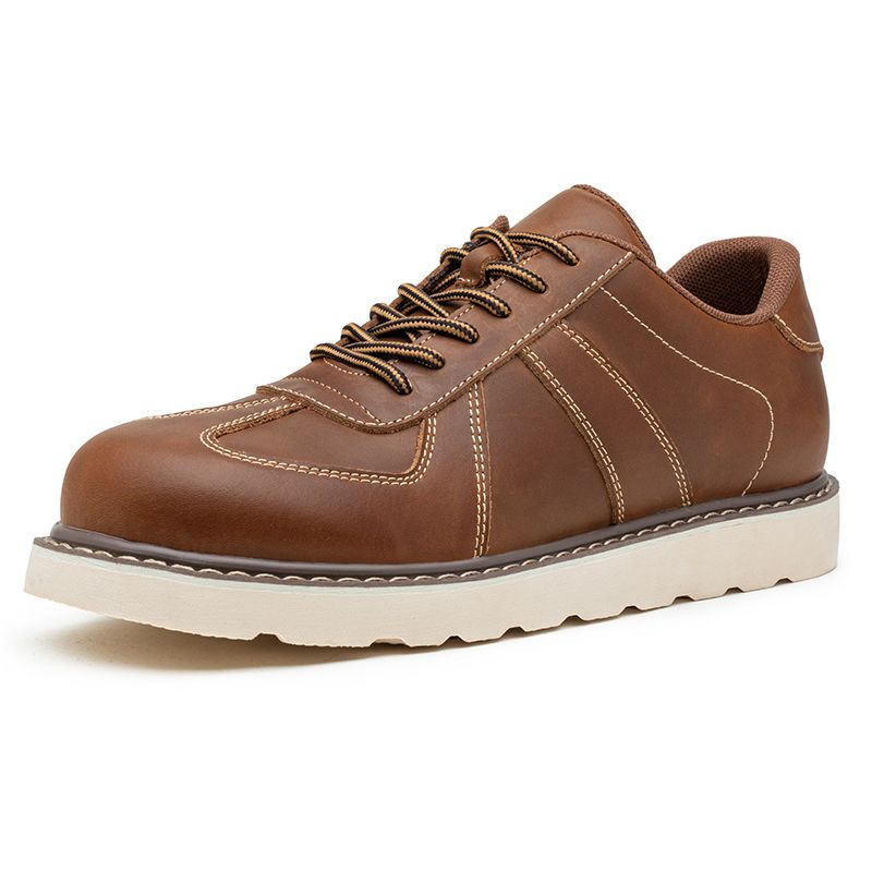 Kuclut Men's Soft Leather Sneakers With Cushioned Insole For All-Day Comfort_vogvips.com