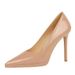 3255-1 Fashion Banquet Thin Ultra High Heels Waterproof Platform Lacquer Leather Shallow Mouth Pointed Single Shoes For_vogvips.com