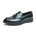 Euro Step Large Size 46 New Pointed Toe Leather Shoes For Men Trendy Sequin Boots British Style Nightclub Dress Loafers_vogvips.com