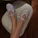Large Round Toe Leather Rhinestone For Women's Outdoor Wear, 2025 Summer New Fashionable Versatile Single Shoe_vogvips.com