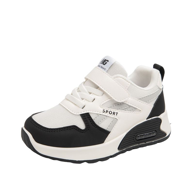 2026 Autumn New Children's Double Mesh Sports Color-Contrast Casual Shoes With Velcro, Toddler Shoes, Sizes 26-37_vogvips.com