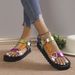 SHLIANG Summer Flats Women's Shoes Fashion Brand Design Beach Sandals Outdoor All-match Casual Slippers Large Size Women Sandals Y0198_vogvips.com