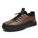 European Warm Series 2025 Spring/Summer New Casual Men Genuine Leather Sneakers Trendy Fashion Sports Men's Single Plush Cotton Shoes_vogvips.com