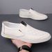 Euro Step Men's Casual Trend Driving Middle-aged Dad Shoes Leather Fashion PU Loafers_vogvips.com