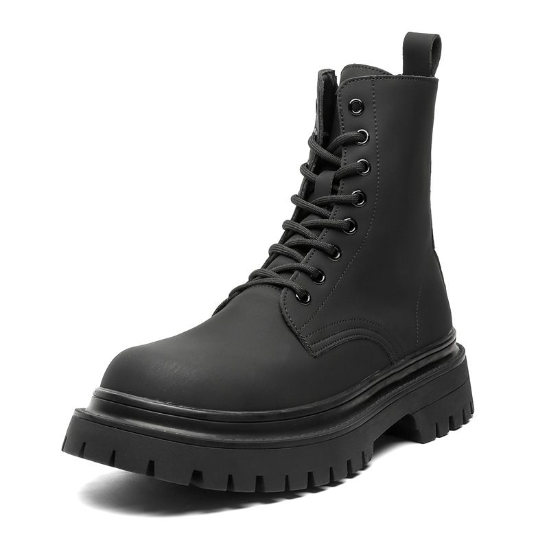 Lace-up Short Boots Retro Locomotive Tooling Boots Martin Boots Men_vogvips.com