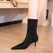 328-1 Style Fashionable And Simple Slim Heel High-heeled Shallow Mouth Pointed Elastic Lycra Slimming Women's Foot_vogvips.com