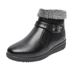 Women's 2023 New Cotton Shoes Women Winter Fleece Lined Thickened Snow Wear-resistant Non-slip Thick Sole Middle-aged_vogvips.com