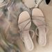 Thick Heel Rhinestone RC Sandals Bow Cross 2025 Spring New Fairy Cool Drag_vogvips.com