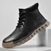 Cotton Boots, Men's Winter Fleece Mid-Top Men's Shoes, Cold Protection, Warmth, Plus Size Outdoor Sports And Leisure Sno_vogvips.com