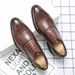 Euro Step 2025 Summer Breathable British Brogue Business Formal Leather Men Korean Style Trendy Casual Large Size Men's Shoes_vogvips.com