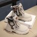 Plush Martin Boots, Workwear, Knight Boots, Boys And Girls, Middle-aged Children's Fashion Shoes_vogvips.com