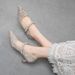 cameido Wedding Shoes Mary Jane High - Heeled Shoes With Pearl And Rhinestones, Thin Heel, Pointed Toe, One - Strap Single Shoes_vogvips.com