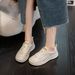 Autumn/Winter Women's Flat Breathable White Sneakers Trendy Wear-Resistant Comfortable Thick Sole Casual Versatile Sports Shoes_vogvips.com