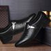 Men's Breathable Hollow-Out Leather Business Casual Shoes - Lightweight PU Upper With Rubber Sole For Comfort And Style Breathable Perforated Sandals_vogvips.com