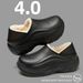 Chef Cotton Slippers Men's Winter Kitchen Waterproof, Non Slip And Oil Proof Work Shoes Men's Plus Velvet And Thick Warm Cotton Shoes_vogvips.com