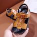 Genuine Leather Boys Korean Style Non Slip Soft Sole 1-6 Years Old Sandals_vogvips.com