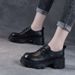 British-style Women's Leather Shoes, New Spring 2025 Collection, Japanese Versatile Mary Jane Thick-soled Shoes With A_vogvips.com