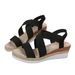 Large size 2024 summer new rope slope heel fish mouth casual women's sandals_vogvips.com