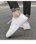 Men's Casual Board Shoes Are Soft And Breathable, White Shoes, Lace-up-free Casual Men's Polished Men's Shoes_vogvips.com