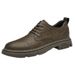 Tattooed Round Head Men's Platform Martin Shoes Sewing Line Retro Outdoor Low Heel Casual Big Head Men's Shoes_vogvips.com