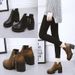 2024 Autumn Winter New Fashion Chunky Waterproof Platform Short Women High Heel Side Zipper Martin Boots_vogvips.com