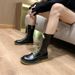 Winter New Autumn Thick-Soled Martin For Women, Internet Celebrity British Style Short Boots, BVPY Flat Mid-Calf W_vogvips.com