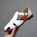 Men’s Shoes High End Middle Eastern Cage Sandals Closed Toe Men's Roman Shoes, Fashionable Closed Toe Breathable Business Casual Decorative Buckle_vogvips.com