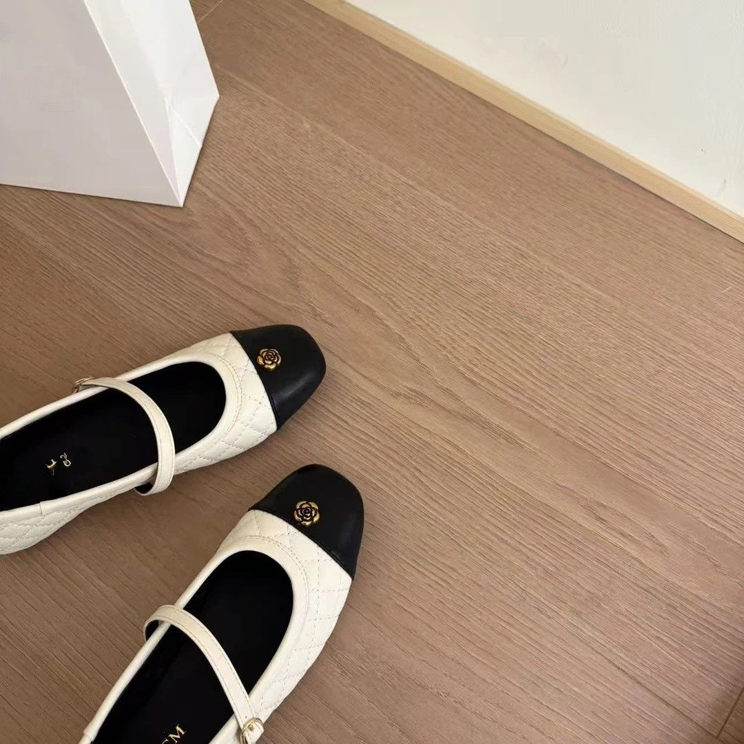 3cm Internal Height Increase, French-style Quilted Mary Jane New Spring Ballet-style Single Shoes, Small Leather Shoes_vogvips.com