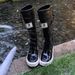 Women's Waterproof Rain Boots Knee High Riding Boots With Side Zipper Non-Slip Rubber Sole Comfortable Round Toe Boots For Outdoor Hiking Walking_vogvips.com