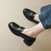 Rose Flower Buckle Loafers For Women, 2026 Spring Vintage British Style Slip-on Shoes, Versatile All-season Women's_vogvips.com