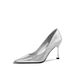 Silver Pointed Toe High Heels for Women Autumn 2025 New Style Noble Single Shoes Shallow Mouth Banquet Footwear_vogvips.com