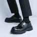ShoeVault Cross-Border Plus Size Spring And Autumn New Leather Fashion Thick-Soled Derby British Style Trendy Men's Shoes_vogvips.com