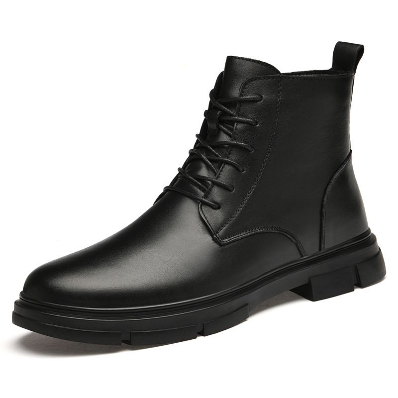 Martin Boots Men's Mid-top Leather Boots Men's Casual High-top Leather Shoes_vogvips.com