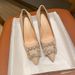 Elegant Women's High Heels With Rhinestone Buckle - Pointed Toe Stiletto Pumps For Spring, Summer & Fall - Sizes 31-43 Shoes Fashion_vogvips.com
