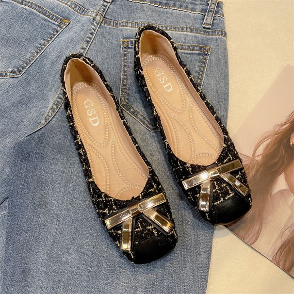 Classic Style Spring Square Head Smart Flat Shoes 2023_vogvips.com