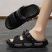 Men's Slippers Thick Sole Summer Beach Slid EVA Lightweight Open-toe Sandals For Men Non-slip Indoor Bathroom Home_vogvips.com