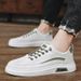 Leather Panel Shoes, Canvas Shoes, Casual Shoes, Korean Version, Student Shoes, Men's Shoes, Trendy Shoes, Four Seasons_vogvips.com