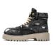 Men's Chunky Sole Cowboy Denim Mid-Calf Boots - Vintage Workwear Style With EVA Cushion & PVC Outsole_vogvips.com
