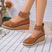 SHLIANG Women's Patent Leather Wedge Heels Round Toe Miniature Heightening Spring Low Cut Single Shoes Buckle Strap High Heels V0161_vogvips.com